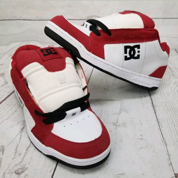 dc shoes white and red